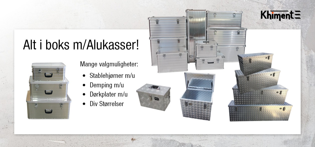 Alt i boks med Alukasser fra Khiment!