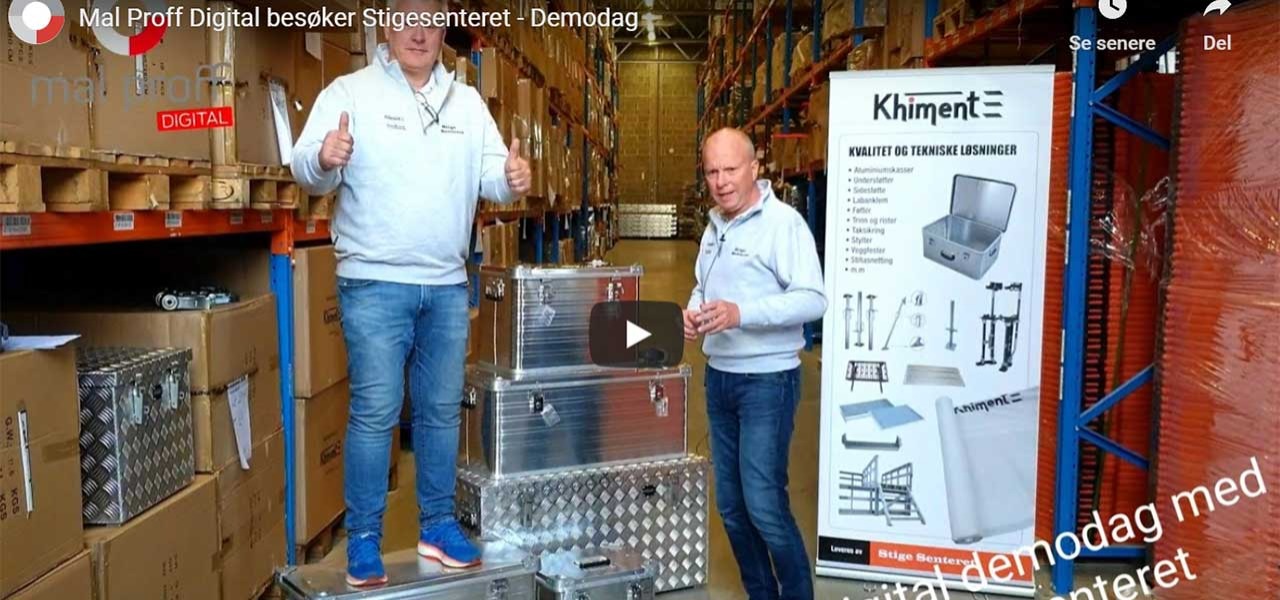 Stige Senteret viser Khiment-produkter i Digital Demodag for Mal Proff